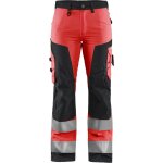Pantalon de travail haute visibilit femme 7155 - rouge fluo / noir xl - fr(46) - se(c44) - courtes
