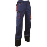 Pantalon de travail lma herse taille 46 marine / noir / orange z�ro m�tal multipoche avec passepoils ...