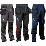 Pantalon de travail multipoches leiria - bleu marine / azur 4xl - fr (58) - eu (64)