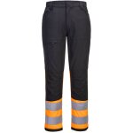 Pantalon de travail stretch hv classe 1 eco wx2 orange / noir xl - fr(50) - uk(40)