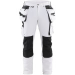 Pantalon de travail stretch pour peintre 4d 1079 - blanc / gris fonc s - fr(40) - se(c46) - courtes