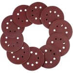Papier abrasif velcro 125 mm, 100 disques abrasifs ronds  8 trous feuilles abrasives velcro pour ponceuses ...