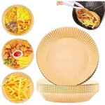 Papier de cuisson jetable pour friteuse � air, 30 pi�ces, papier de cuisson rond, parchemin �tanche et ...