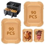 [jamais utilis�]papier cuisson pour ninja air fryer, papier friteuse jetable pour la friteuse � air chaud ...