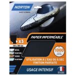 Norton - papier impermable 23x28cm grain 1000 x3