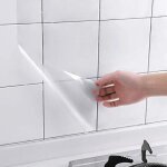 Papier peint r�sistant � l'huile, autocollant mural pour dosseret de cuisine, papier de contact transparent, ...