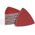 Papier de verre triangulaire multi - usages assortiment de grains (60, 120, 240) 60 feuilles de 80x80x80 ...