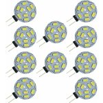 Ersandy - paquet de 10 ampoules à led g4 9 smd 5730 12v ac / dc à culot bicanal encastré au plafond encastré ... Ersandy - paquet de 10 ampoules à led g4 9 smd 5730 12v ac / dc à culot bicanal encastré au plafond encastré ...