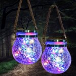 Paquet de 2 lampes solaires ext�rieures imperm�ables - �clairage d�coratif de jardin ext�rieur, boules ...