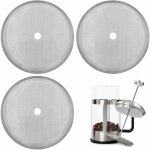 Paquet de 3 filtres  tamis de rechange pour presse franaise, filtres  mailles rutilisables en acier ...