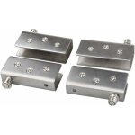Paquet de 4 charni�res de porte en verre charni�re � pivot � 90 �, verre sans perforation, acier inoxydable, ...
