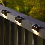 Paquet de 4 lampes solaires ext�rieures, lumi�res led �tanches pour escaliers ext�rieurs, marches, cl�tures, ...