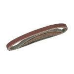 Paquet de 5 bandes abrasives ponceuses etroites pour lime electrique 13x457 mm