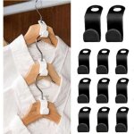Paquet de 50 cintres, gain de place dans l'armoire, crochet pour cintre blanc