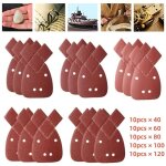 Paquet de 50 tampons abrasifs pour souris black & decker palm sander, grain 40 60 80100120