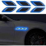 Paquet de 6 autocollants de bande r�fl�chissante 3d, autocollant r�fl�chissant de capot de voiture, autocollan ...