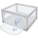 Maisonchic - parc bb portable 120x120x68cm 50 boules colores barrire scurit antidrapantes 3 ans ...