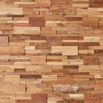 Parement bois - teck recycl� 0, 09 m2 naturel