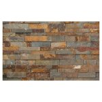 Plaquette de parement en ardoise multicolore 15x55 - 60x1 - 2 cm ? format en z ? surface 1 m� ? pour ...