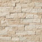 Ro'ma nature - parement travertin 1er choix brut - 60x15x1, 5 - 2, 5 cm - beige (vendu par plaque de ...