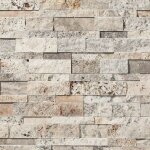 Ro'ma nature - parement travertin 1er choix brut / adouci - 60x15x1, 5 - 2, 5 cm - gris silver (vendu ...