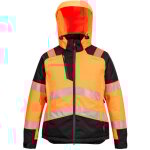 Parka d'hiver hv femmes pw3 - taille l - orange / noir portwest