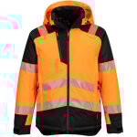 Parka d'hiver hv pw3 - taille xl - orange / noir portwest