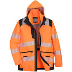 Parka pw3 hi - vis 5 - en - 1 orange / noir 4xl