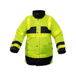 Parka securite haute visibilite veste jaune xxl impermeable et anti froid