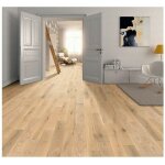 Deladeco - parquet ch�ne massif 15 mm lame � coller awilda ch�ne country cristal bross� verni mat 12x30 ...