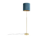 Parte fl - lampadaire avec abat - jour - 1 lumi�re - h 1865 mm - bleu - classique / antique - �clairage ...