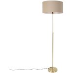 Parte stof - lampadaire avec abat - jour - 1 lumire - h 173 cm - dor / laiton - design - clairage ...