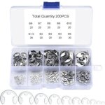 Paryou - 200 e - clips anneau de retenue externe snap, kit de assortiment anneau de circlips interne ...