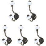 Pat�res en c�ramique r�tro - 5 pi�ces - bronze - style pastoral - crochets muraux - crochets de chapeau ...