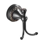 Patres doubles en bronze huil, crochet double pour manteau antique noirs, porte - manteau en retro ...