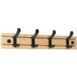 Pat�re murale de 4 crochets mobile, pat�res porte manteaux crochet mural pour serviettes chapeau suspendre ...