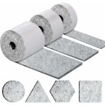 Patins en feutre auto - adh�sifs - patins pour chaises meubles 3 rouleaux (100 10cm + 100 5cm + 100 2cm) ...
