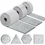 Patins en feutre auto - adh�sifs - patins pour chaises meubles 3 rouleaux (100 10cm + 100 5cm + 100 2cm) ...