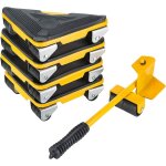 Patins glisseurs deplace meuble a roulette, kit de deplace meuble lourd, patins rotatifs � 360 degr�s, ...
