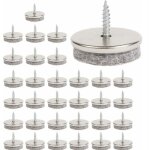 Patins meubles - 32 pack patin de chaise, 28mm diameter patin chaise patin meuble ave feutres �pai de ...