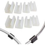 Patin pied chaise tube rond embout tube pied table fauteuil tampon meuble forme u plastique blanc diam�tre ...