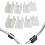 Patin pied chaise tube rond embout tube pied table fauteuil tampon meuble forme u plastique blanc diam�tre ...