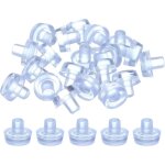 Patins de table en verre avec tige, 20pcs patins anti - d�rapants en caoutchouc en forme de c�pe pour ...