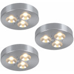 Paulmann - lot de 3 spots led encastrables pour meubles plafonniers en saillie alu bross 935. 46