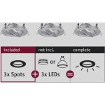 Paulmann - 92490 ebl choose collerette jeu de 3 10 w aluminium (tourn�)