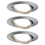 93420 base spot encastrable jeu de 3 led gu10 15 w acier inoxydable (bross�) - paulmann