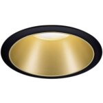 Paulmann 93403 cole coin spot encastrable led 6 w noir, or