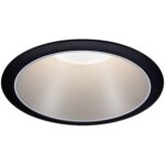 Paulmann 93407 cole coin spot encastrable led 6 w noir, argent
