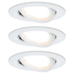 93485 nova spot encastrable jeu de 3 led led 18 w blanc mat - paulmann