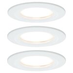 Nova spot encastrable pour salle de bains jeu de 3 led led 18 w ip44 blanc mat - paulmann Nova spot encastrable pour salle de bains jeu de 3 led led 18 w ip44 blanc mat - paulmann